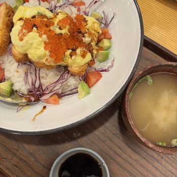 Tendon Kohaku - Thick Cut Rare Salmon Katsu & Ikura Don Set - Japanese Near Me - Bellevue, Washington Tendon Kohaku - Thick Cut Rare Salmon Katsu & Ikura Don Set - Japanese Near Me - Bellevue, Washington
