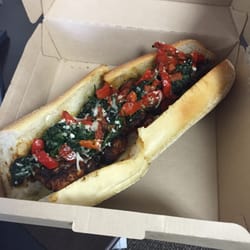 Di Fabio's Full Service Catering - Blackened Chicken Florentine Sandwich takeout! Looks so good!