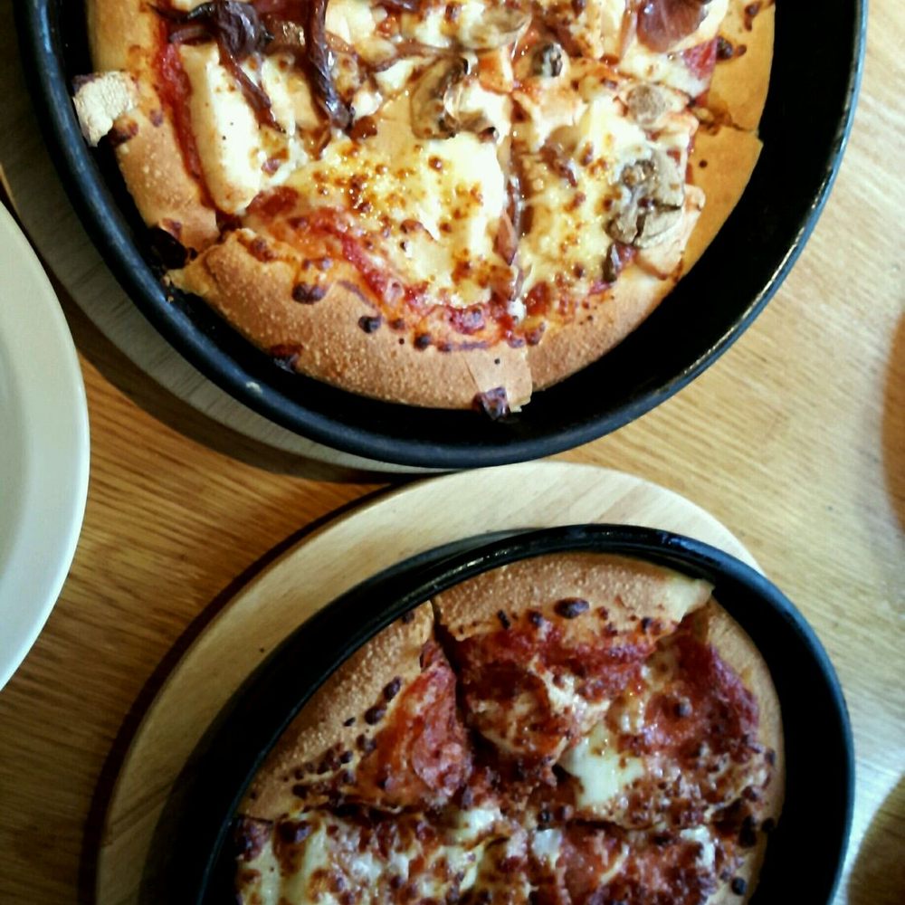 Pizza Hut - Chicken pizza on top and custom pizza on bottom - Pizza Near Me - Oxford, OXF