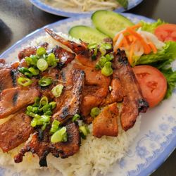 Pho Viet Express - Grilled pork chop plate.