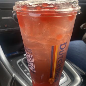 Dutch Bros Coffee - Shark attack with popping boba does not look at all like the pic. Taste like cherry lemonade nothing special - Juice Bars & Smoothies Near Me - El Cajon, California Dutch Bros Coffee - Shark attack with popping boba does not look at all like the pic. Taste like cherry lemonade nothing special - Juice Bars & Smoothies Near Me - El Cajon, California
