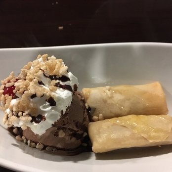Silk Thai Restaurant - Fried banana and chocolate ice cream sundae - Thai Near Me - Charlottesville, Virginia Silk Thai Restaurant - Fried banana and chocolate ice cream sundae - Thai Near Me - Charlottesville, Virginia