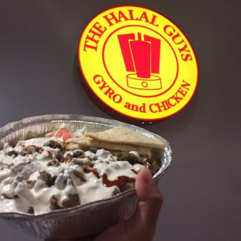 The Halal Guys - Gyro platter.. the only way to eat this is with the white sauce covered over everything! - Halal Near Me - Davie, Florida The Halal Guys - Gyro platter.. the only way to eat this is with the white sauce covered over everything! - Halal Near Me - Davie, Florida