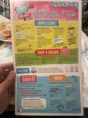 Menu photo 3 Chuy's Cedar Park, TX Menu photo 3 Chuy's Cedar Park, TX
