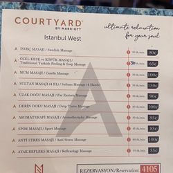 Courtyard by Marriott Istanbul West - Spa massages are great. Ask for Lemon masseuse