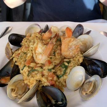 Cafe Santorini - Red Curry Risotto with Seafood - Italian Near Me - Pasadena, California