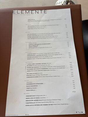 Menu photo 4 Elemente Restaurant & Air Bar 13 Hamburg, HH