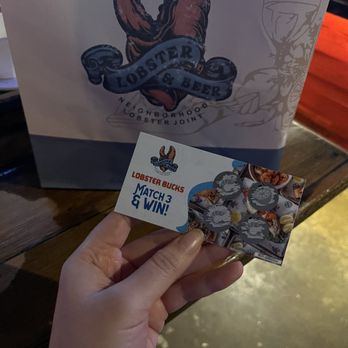 Lobster & Beer - Reward scratcher card - Seafood Near Me - Los Angeles, California Lobster & Beer - Reward scratcher card - Seafood Near Me - Los Angeles, California