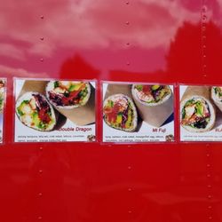 Teppanyaki Hut- Milwaukie Station - Picture menu of the sushi burritos