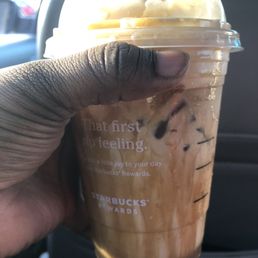Worst caramel macchiato. Oh and that brown liquid on the bottom is just caramel.