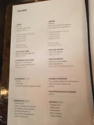 Menu photo 5 Gaucho London, XGL