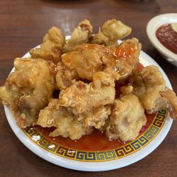 China Cuisine - So delicately crispy and delicious. Sweet and sour chicken chunks