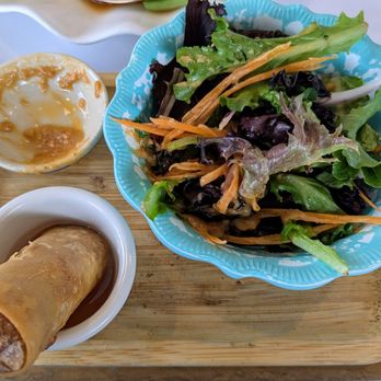 The Theo Thai Bistro - Part of lunch special: Spring Roll & Salad w.Peanut Sauce - Thai Near Me - Bethpage, New York The Theo Thai Bistro - Part of lunch special: Spring Roll & Salad w.Peanut Sauce - Thai Near Me - Bethpage, New York