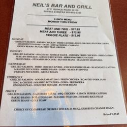 Lunch menu 6-26