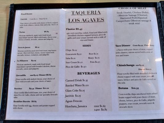 Menu photo 3 Taqueria Los Agave's Taylor, MI