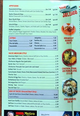 Menu photo 4 Taco Jalisco Sarasota, FL Menu photo 4 Taco Jalisco Sarasota, FL