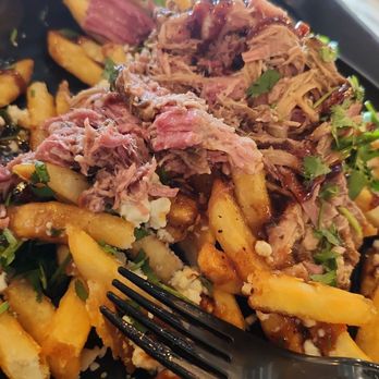 Fire 150 Grill & Fry - Black and Bleu Pulled Pork Fries - Burgers Near Me - Norco, California