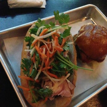 Public House - The Banh Mi and the fried chicks slider. - Cocktail Bars Near Me - Ferndale, Michigan Public House - The Banh Mi and the fried chicks slider. - Cocktail Bars Near Me - Ferndale, Michigan