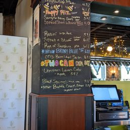 a menu on a blackboard a menu on a blackboard
