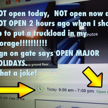 Stor'em Self Storage - Office hours shown today. "Now" must be the new "tomorrow". - Self Storage Near Me - San Diego, California