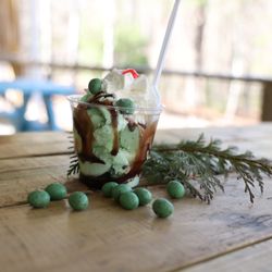 Du Pont Canteen - The DuPont Forest Sundae!!!! Mint covered espresso beans!!!!