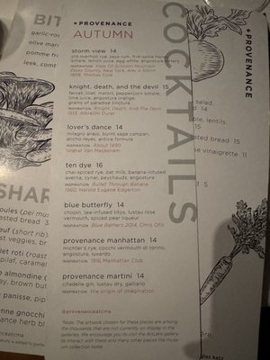 Menu photo 7 Provenance Cleveland, OH