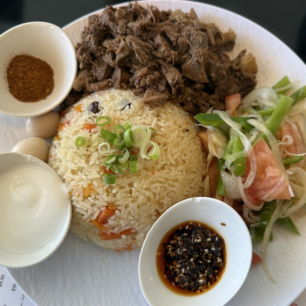 Kusan Bazaar | Silk Road Grill & Noodles 龟兹集市 - Braised Beef Cubes Pilaf - Halal Near Me - Mountain View, California Kusan Bazaar | Silk Road Grill & Noodles 龟兹集市 - Braised Beef Cubes Pilaf - Halal Near Me - Mountain View, California
