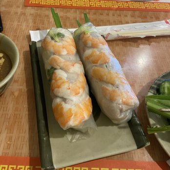 Hoa Binh Restaurant - Grilled Shrimp Paste Spring Rolls - Chao Tom Cuon - Vietnamese Near Me - Garden Grove, California