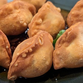 Avling Kitchen & Brewery - Vegetarian dumplings with chili oil - Breweries Near Me - Leslieville, Ontario