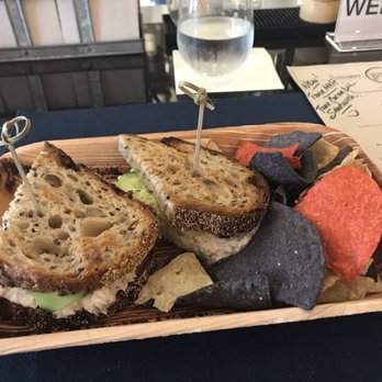 Books & Books - The tuna and cucumber sandwich comes on Zak the Baker bread with tricolor tortilla chips. - Bookstores Near Me - Coconut Grove, Florida Books & Books - The tuna and cucumber sandwich comes on Zak the Baker bread with tricolor tortilla chips. - Bookstores Near Me - Coconut Grove, Florida