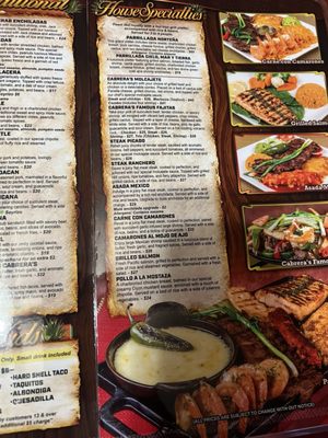 Menu photo 1 Cabrera's Mexican Cuisine Arcadia, CA