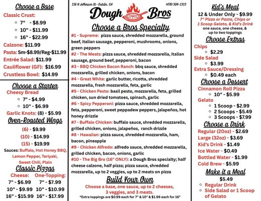 Menu photo 1 Dough Bros Dublin, GA Menu photo 1 Dough Bros Dublin, GA