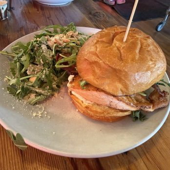 Oak Wood Fire Kitchen - Salmon BLT and fish n chips in the back - Pizza Near Me - Draper, Utah Oak Wood Fire Kitchen - Salmon BLT and fish n chips in the back - Pizza Near Me - Draper, Utah