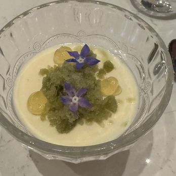 Course Restaurant - YUZU * panna cotta * green tea granita * borage - New American Near Me - Scottsdale, Arizona