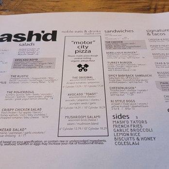 Mash'D - Menu - New American Near Me - Frisco, Texas