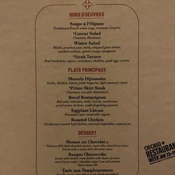 La Grande Boucherie - Restaurant Week 2026 Menu - Steakhouses Near Me - Chicago, Illinois