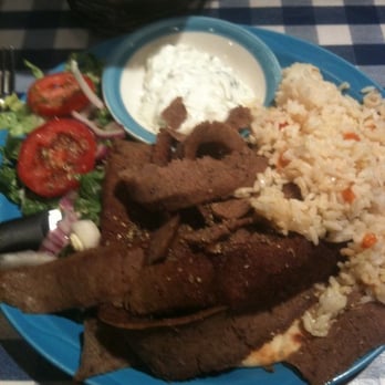 Pithari Taverna - Beef and lamb gyro platter - Greek Near Me - Highland Park, New Jersey Pithari Taverna - Beef and lamb gyro platter - Greek Near Me - Highland Park, New Jersey