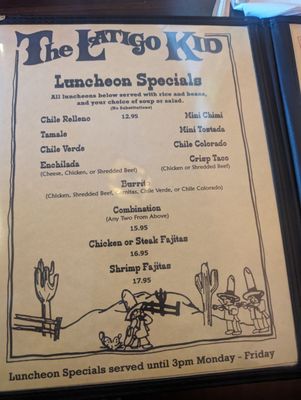 Menu photo 1 The Latigo Kid Agoura Hills, CA