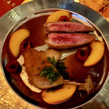 Starlite - Dry aged duck with peaches - Cocktail Bars Near Me - San Diego, California Starlite - Dry aged duck with peaches - Cocktail Bars Near Me - San Diego, California