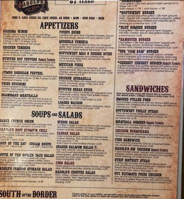 Menu photo 8 Harold's Corral Cave Creek, AZ Menu photo 8 Harold's Corral Cave Creek, AZ