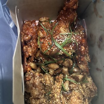 Witch's Chicken - Whole chicken half spicy and half non spicy - Korean Near Me - Los Angeles, California Witch's Chicken - Whole chicken half spicy and half non spicy - Korean Near Me - Los Angeles, California