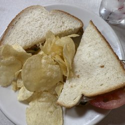 Tomato, cucumber, cream cheese sandwich