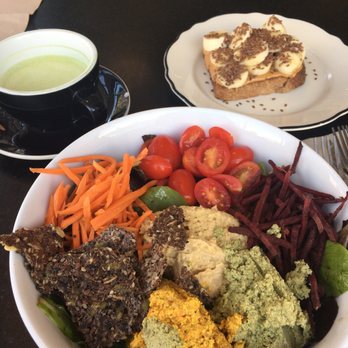 Jane On Larkin - Happy Hippie Bowl, banana and peanut butter toast and matcha latte - Coffee & Tea Near Me - San Francisco, California Jane On Larkin - Happy Hippie Bowl, banana and peanut butter toast and matcha latte - Coffee & Tea Near Me - San Francisco, California