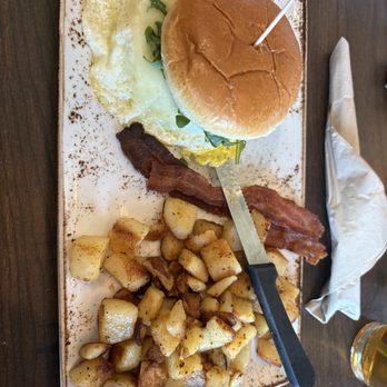 First Watch - Elevated-Egg sandwich with bacon and potatoes. - American Near Me - Highlands Ranch, Colorado