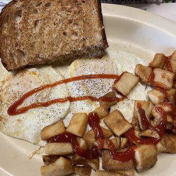 The Original Breakfast Place - Eggs over easy with home fries and toast. - Breakfast & Brunch Near Me - Erie, Pennsylvania The Original Breakfast Place - Eggs over easy with home fries and toast. - Breakfast & Brunch Near Me - Erie, Pennsylvania
