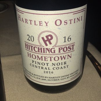 The Hitching Post 2 - Their bottle of Pinot Noir. - Steakhouses Near Me - Buellton, California
