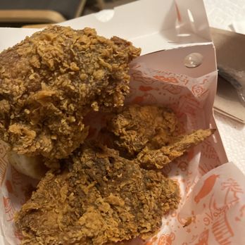 Popeyes Louisiana Kitchen - My 'all white meat' meal. 2 thighs and a wing - Fast Food Near Me - Gilbert, Arizona Popeyes Louisiana Kitchen - My 'all white meat' meal. 2 thighs and a wing - Fast Food Near Me - Gilbert, Arizona
