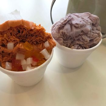 Snowdaes - Thai iced tea and taro. - Desserts Near Me - Lowell, Massachusetts Snowdaes - Thai iced tea and taro. - Desserts Near Me - Lowell, Massachusetts