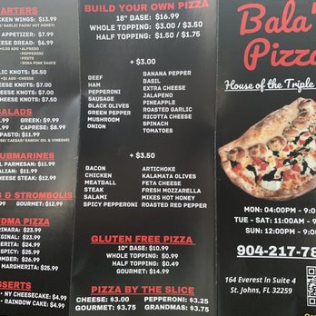 Bala's Pizza - Pizza Near Me - St. Johns, Florida Bala's Pizza - Pizza Near Me - St. Johns, Florida