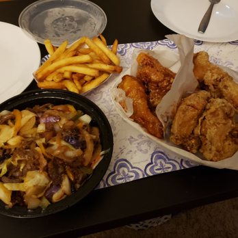 KoChix - Fries, spicy and regular wings- beef bulgogi with rice - Korean Near Me - Washington, DC, District of Columbia